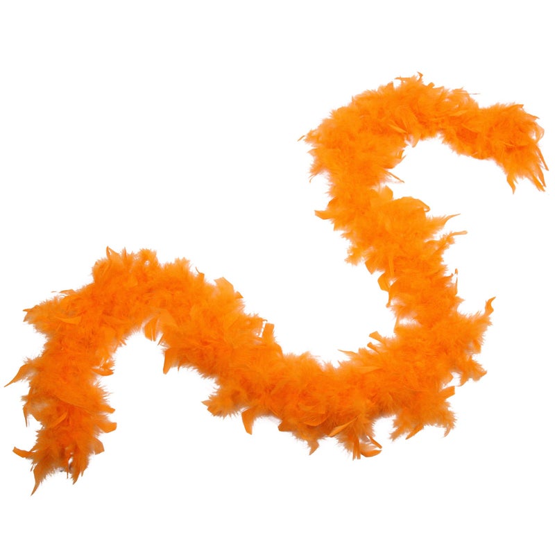 Fukang Feather Turkey Chandelle Feather Boa - 40 Gram 2Yards (Orange) - Image 2